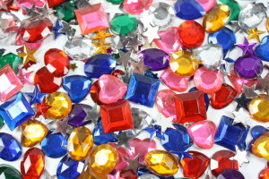 multi coloured gems