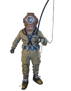 Diving suit equipment isolated over white